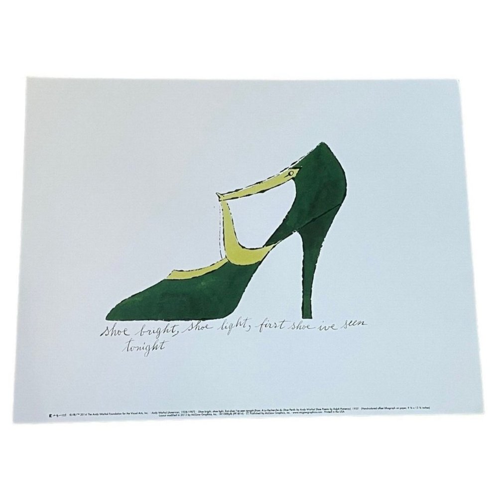 Andy Warhol "Shoe bright shoe light" Print Warhol Foundation Offset Lithograph